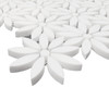 Mosaic Tile Polished Dolomite Marble With  Dolomite Accent Daisy Flower Waterjet