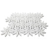 Polished Dolomite Marble With Dolomite Accent Daisy Flower Waterjet Mosaic Tile