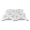Honed Dolomite Marble with Carrara White Triangles Geometrica Mosaic Tile