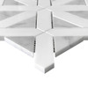 Mosaic Tile Dolomite Marble with Carrara White Triangles Geometrica Honed