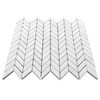 Honed Dolomite Marble Mini Chevron Mosaic Tile