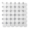 Dolomite Marble Octagon with Bardiglio Dots Mosaic Tile Polished