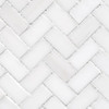Honed 1x2 Herringbone Mosaic Tile Dolomite Marble