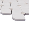 Honed Dolomite Marble Dotty Mosaic Tile with Crema Dots