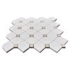 Dotty Mosaic Dolomite Marble Tile with Crema Dots Honed