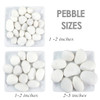 3-4 Inches Dolomite white marble pebbles size