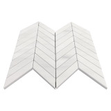 Polished Dolomite Marble 1" x 4" Chevron Mosaic Tile
