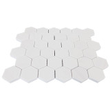 Honed Dolomite Marble 2" Hexagon Mosaic Tile