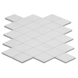Honed Dolomite Marble Large Diamond Mosaic Tile