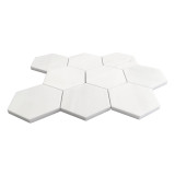 Polished Dolomite Marble 4" Hexagon Mosaic Tile