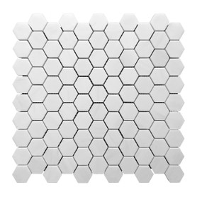 Dolomite Marble 1" Hexagon Mosaic Tile Polished