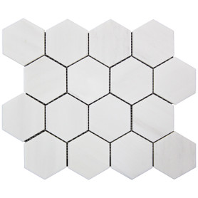 Dolomite Marble 3" Hexagon Mosaic Tile Polished