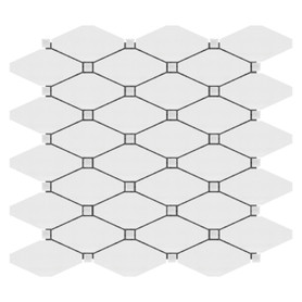 Dolomite Marble Long Octagon Rhomboid Mosaic Tile