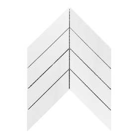 Dolomite Marble 2" x 8" Chevron Mosaic Tile Polished