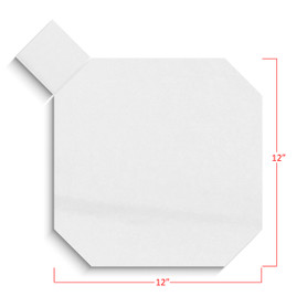 Bianco Dolomite Marble 12" Octagon Mosaic Tile Honed