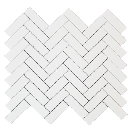 Dolomite Marble 1x3 Herringbone Mosaic Tile Polished