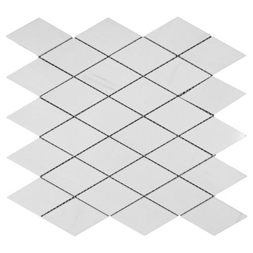 Dolomite Marble Large Diamond Mosaic Tile Polished