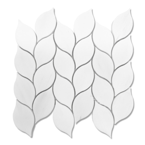 Dolomite Marble Orchid Leaf Mosaic Tile Polished