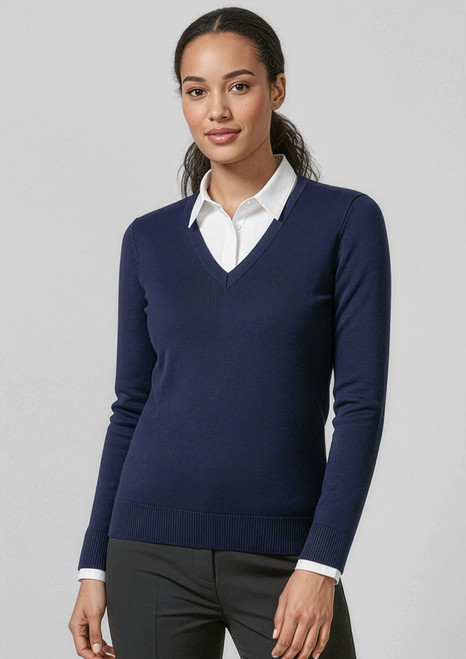 V-Neck Womens Knit Pullover