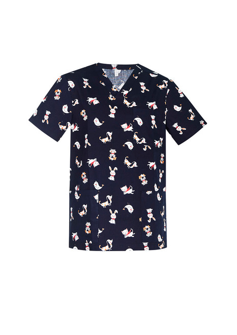 Printed Mens Best Friends Scrub Top