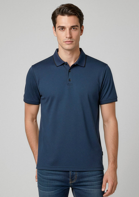 Blue Short Sleeve Polo