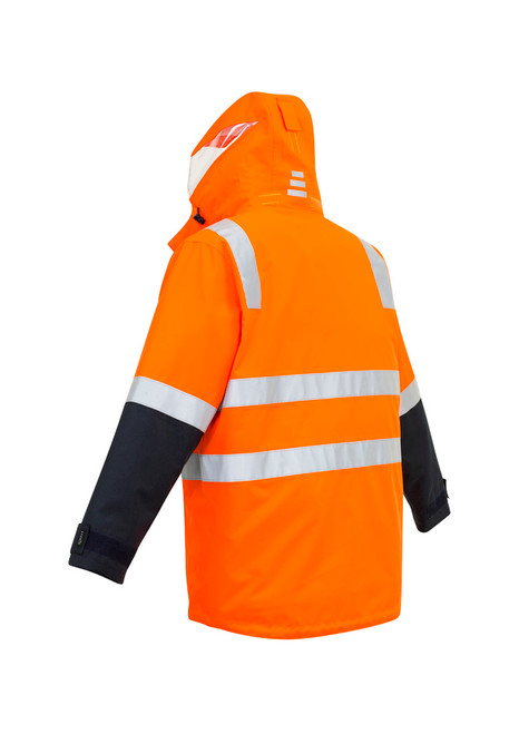 Mens Hi Vis 4 In 1 Waterproof Jacket