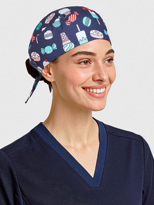 Printed Unisex Scrub Cap