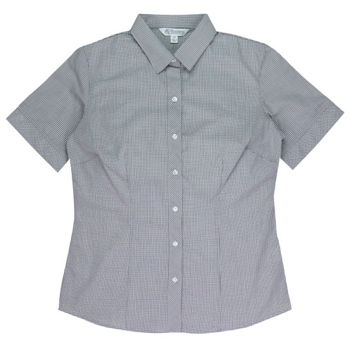Aussie Pacific TOORAK LADY SHIRT SHORT SLEEVE RUNOUT - 2901S - BLACK/WHITE