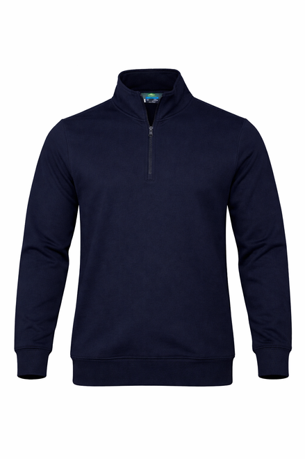 Aussie Pacific MAWSON MENS 1/4 ZIP SWEATER - 1534 - NAVY
