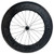 Front view of C7 Aeromax 650c (26-inch) carbon front wheel with 80mm rim depth and aerodynamic winged spokes, compatible with 12-speed drivetrains