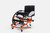 Top End Pro BB Basketball Chair in our new Bomber Orange Color Option. Open axle view.