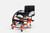 Top End Pro BB Basketball Chair in our new Bomber Orange Color Option. Open axle view.