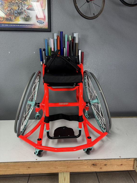 Neon Red PS7 Basketball Chair