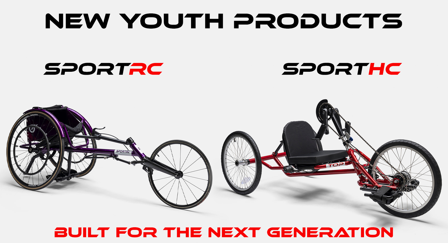 New Youth Products! The Sport Handcycle and the Sport Racer are ready to order.