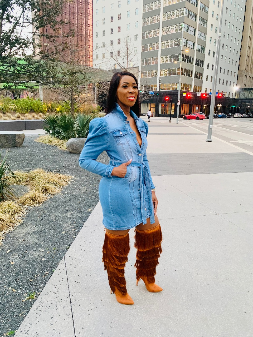 Denim Tingz Dress - Divaology