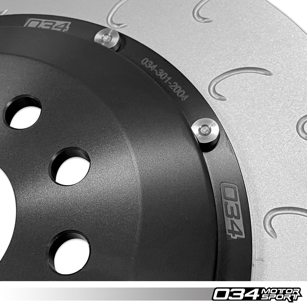 034 Motosport 2-Piece Floating Rear Brake Rotor 350mm Upgrade for MQB VW & Audi