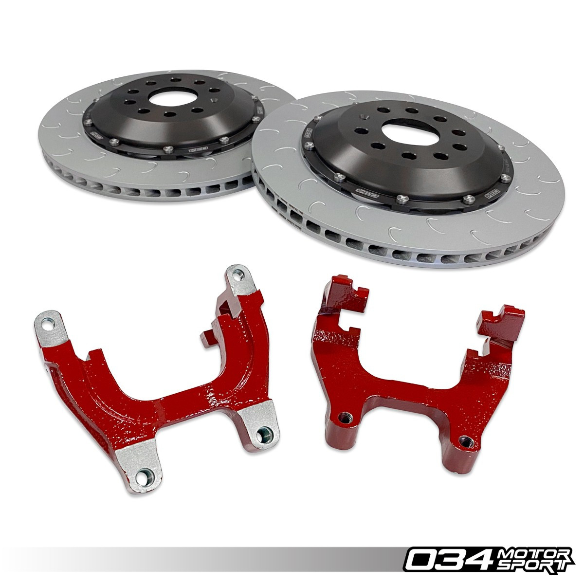 034 Motosport 2-Piece Floating Rear Brake Rotor 350mm Upgrade for MQB VW & Audi