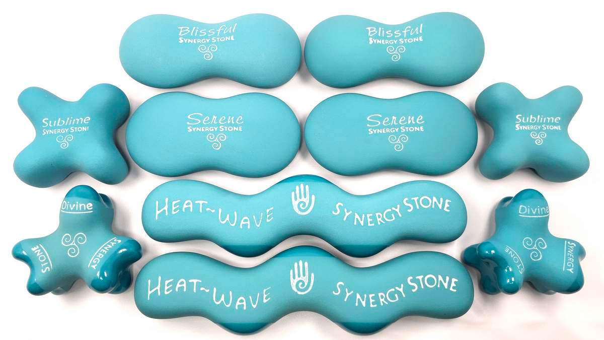 SYNERGY STONE ADVANCED Hot Stone Massage Tool Set of 10 Turquoise