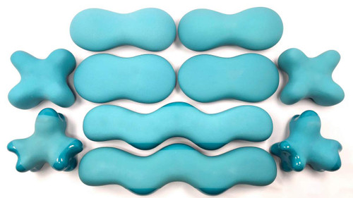 SYNERGY STONE ADVANCED Hot Stone Massage Tool Set of 10 Turquoise