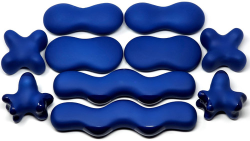 SYNERGY STONE ADVANCED Hot Stone Massage Tool Set of 10 Lapis Natural-Matte (Less-Labeled)