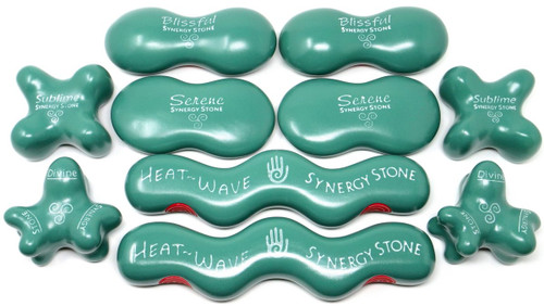 ADVANCED "Jade" Ultra-Smooth (Set of 10) SYNERGY STONE Hot Stone Massage Tools