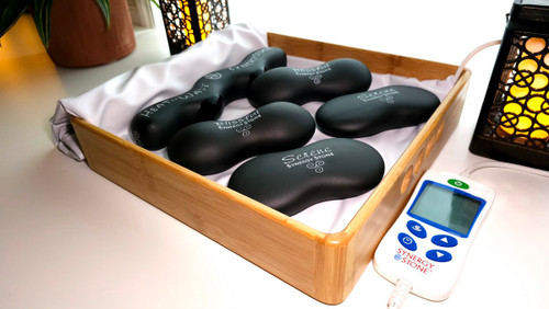 COMPLETE CORE "Basalt" Natural-Matte Water-Free SYNERGY STONE Hot Stone Massage Tool System