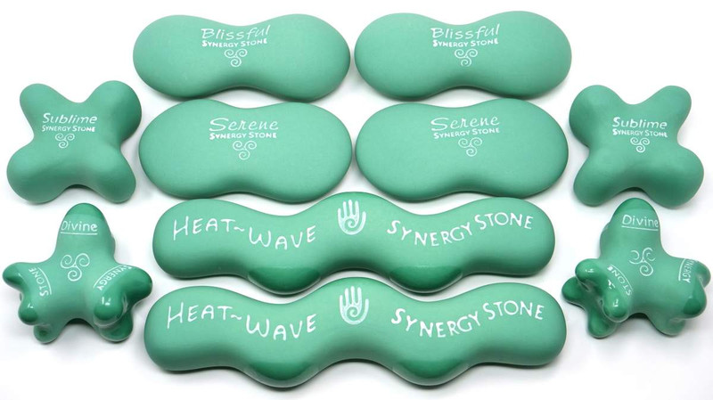 ADVANCED "Mint" Natural-Matte (Set of 10) SYNERGY STONE Hot Stone Massage Tools