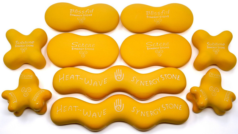 ADVANCED "Golden" Natural-Matte (Set of 10) SYNERGY STONE Hot Stone Massage Tools