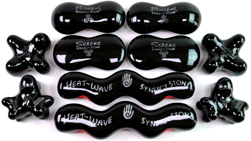 (Slightly Imperfect) ADVANCED "Onyx" Ultra-Smooth (Set of 10) SYNERGY STONE Hot Stone Massage Tools