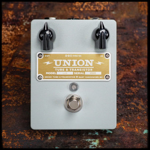 Front Side of Union Tube and Transistor Lab Compressor Pedal - El Diablo Amps and Guitars USA Web Store 2022 Front Side of Union Tube and Transistor Lab Compressor Pedal - El Diablo Amps and Guitars USA Web Store 2022