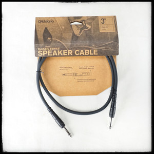 D'Addario Classic Series Speaker Cable 3' D'Addario Classic Series Speaker Cable 3'