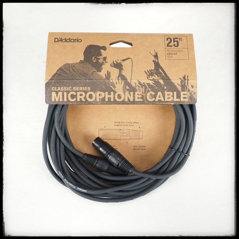 D'Addario Classic Series Microphone Cable - 25ft