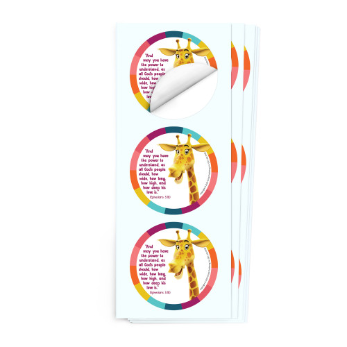 Simply Loved Bible Memory Buddy Sticker Pack - Quarter 1 - Savanna the Giraffe Group Publishing