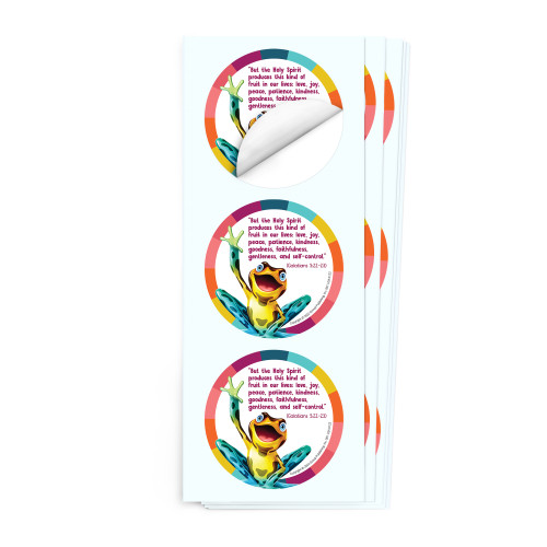 Simply Loved Bible Memory Buddy Sticker Pack - Quarter 10 - Pogo the Poison Dart Frog Group Publishing